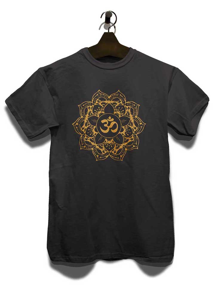 golden-om-mandala-t-shirt dunkelgrau 3