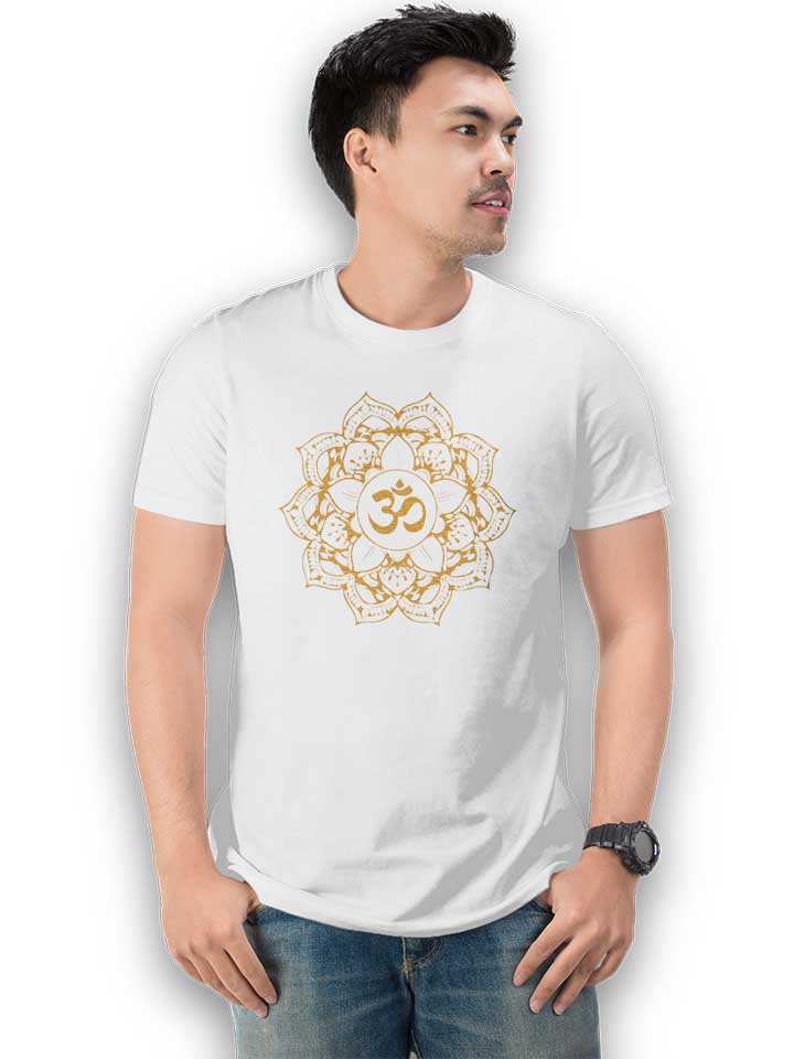 golden-om-mandala-t-shirt weiss 2