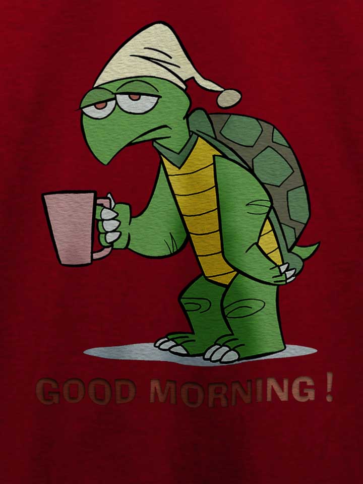 good-morning-turtle-t-shirt bordeaux 4