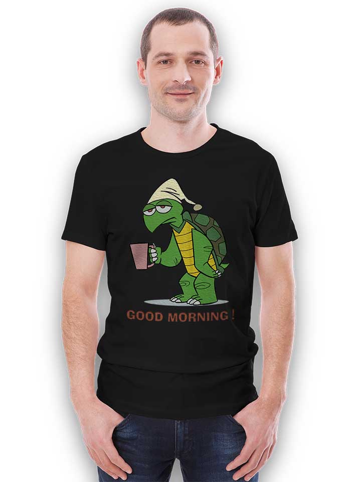 good-morning-turtle-t-shirt schwarz 2