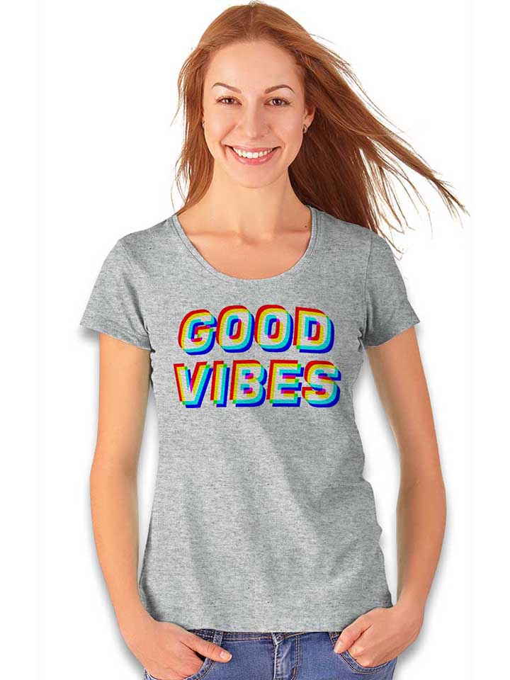 good-vibes-damen-t-shirt grau-meliert 2