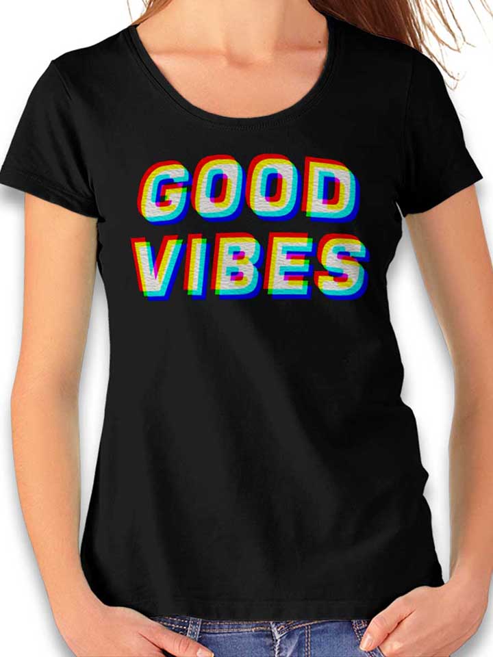 Good Vibes T-Shirt Femme noir L