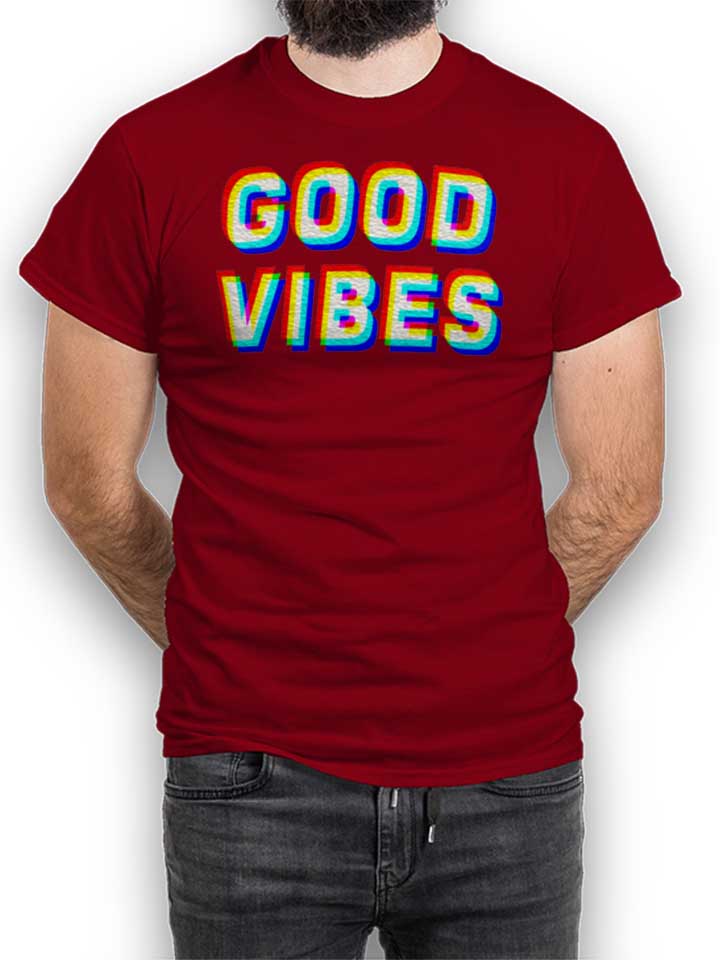 good-vibes-t-shirt bordeaux 1