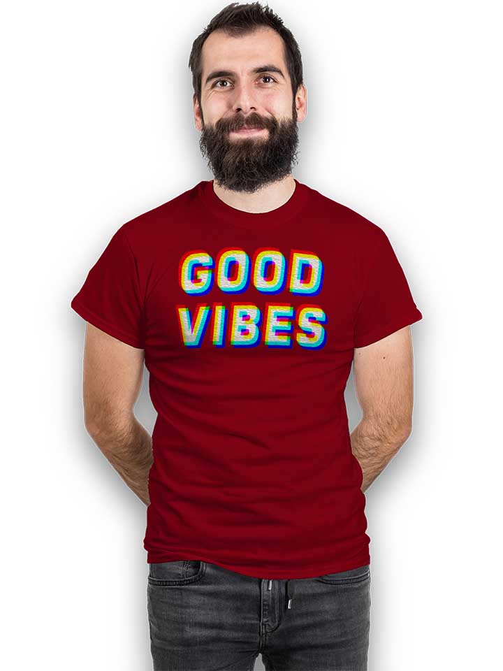 good-vibes-t-shirt bordeaux 2
