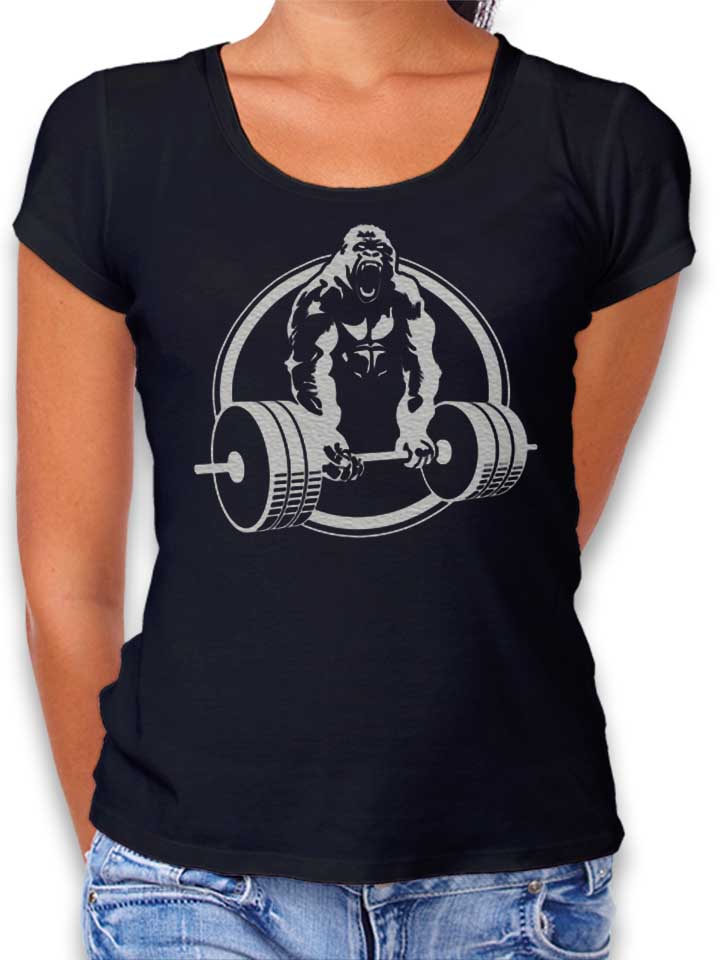 gorilla-lifting-fitness-damen-t-shirt schwarz 1