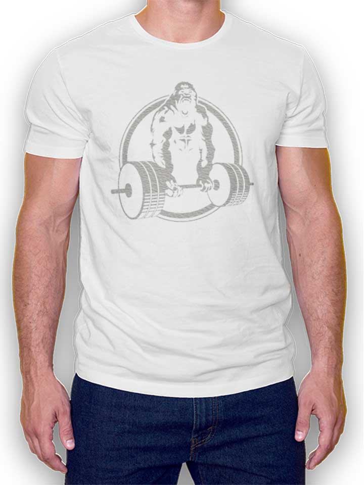 Gorilla Lifting Fitness Camiseta blanco L