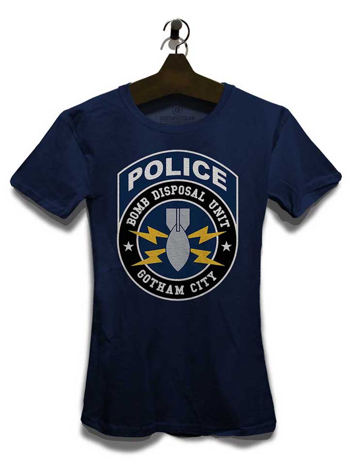 gotham-city-police-bomb-disposal-unit-damen-t-shirt dunkelblau 3