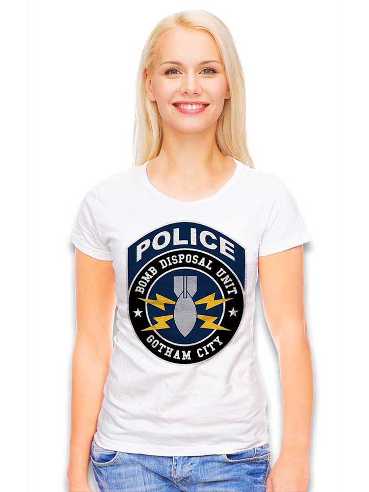 gotham-city-police-bomb-disposal-unit-damen-t-shirt weiss 2
