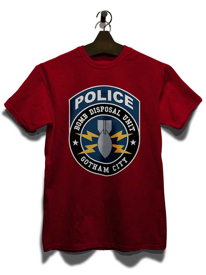 gotham-city-police-bomb-disposal-unit-t-shirt bordeaux 3