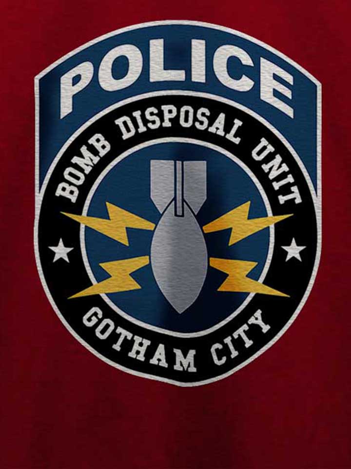gotham-city-police-bomb-disposal-unit-t-shirt bordeaux 4