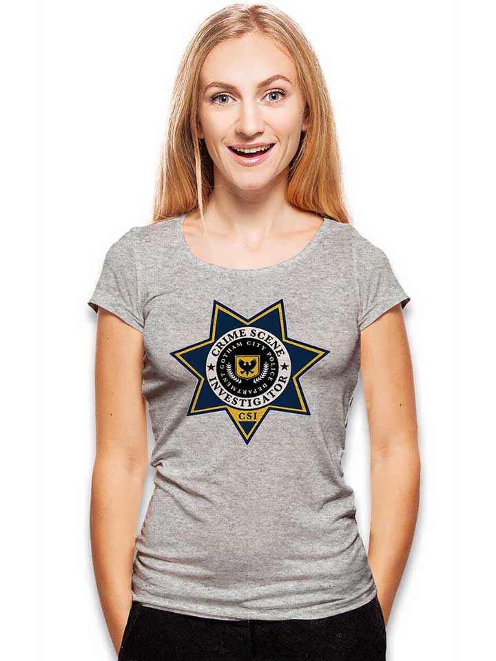 gotham-city-police-csi-damen-t-shirt grau-meliert 2