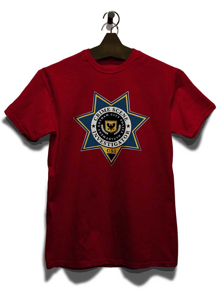 gotham-city-police-csi-t-shirt bordeaux 3