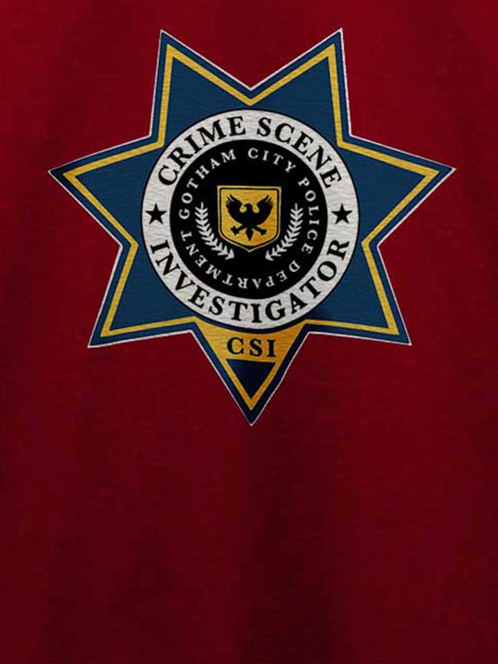 gotham-city-police-csi-t-shirt bordeaux 4