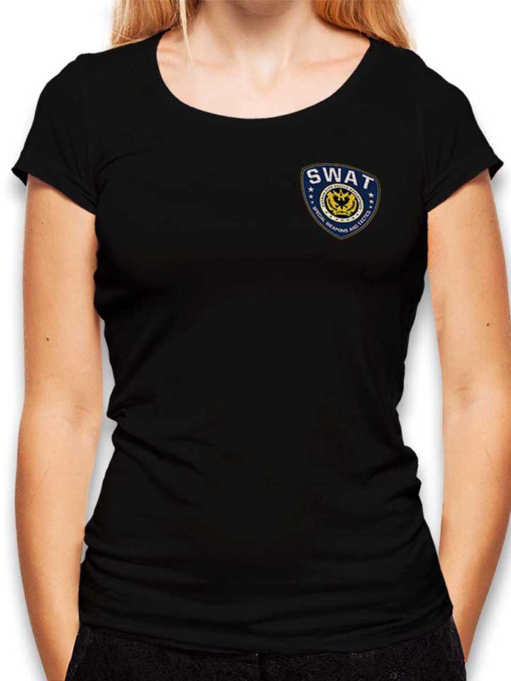 Gotham City Police Swat Chest Print Camiseta Mujer negro L