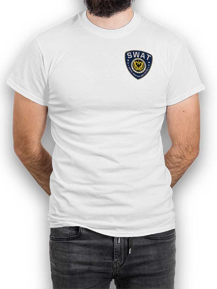 gotham-city-police-swat-chest-print-t-shirt weiss 1