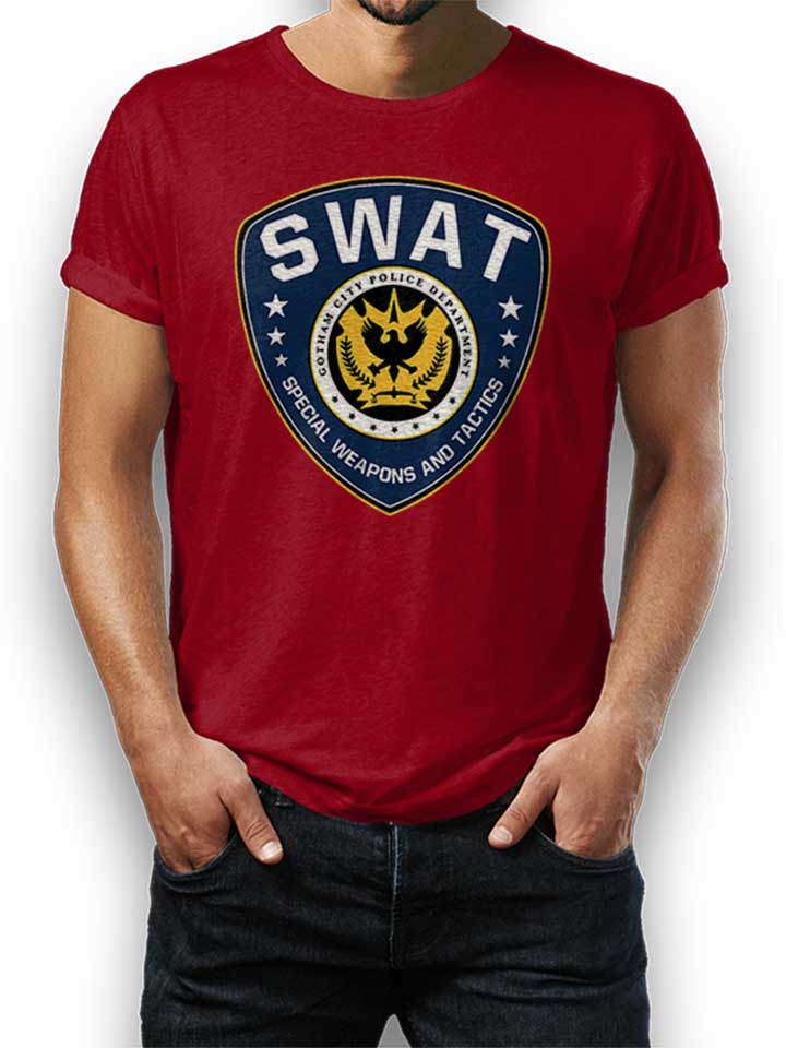 gotham-city-police-swat-t-shirt bordeaux 1