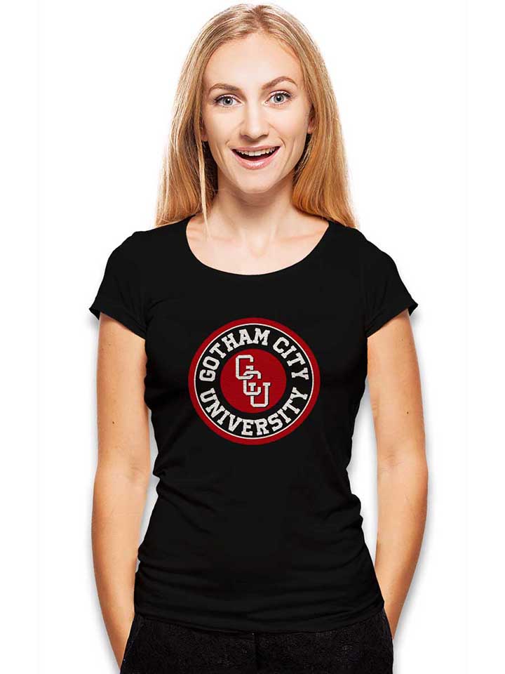 gotham-city-university-damen-t-shirt schwarz 2