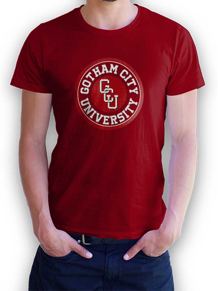 gotham-city-university-t-shirt bordeaux 1