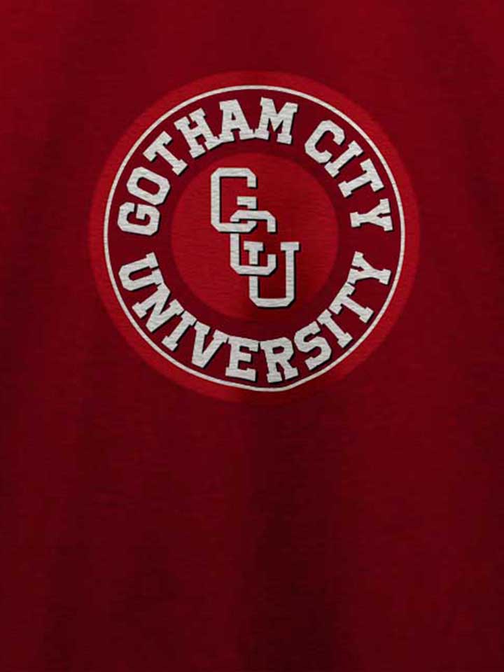 gotham-city-university-t-shirt bordeaux 4