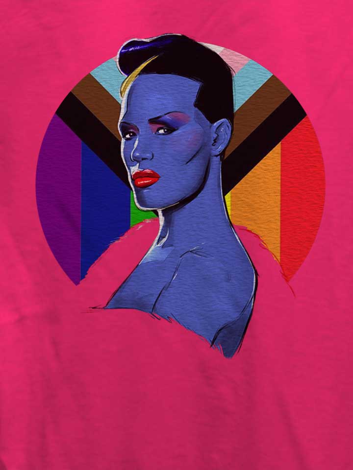 grace-jones-pop-art-damen-t-shirt fuchsia 4