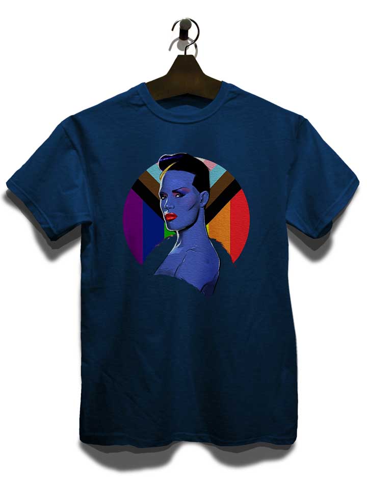grace-jones-pop-art-t-shirt dunkelblau 3