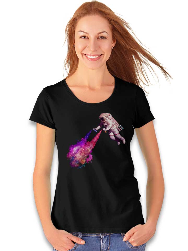 graffiti-astronaut-damen-t-shirt schwarz 2