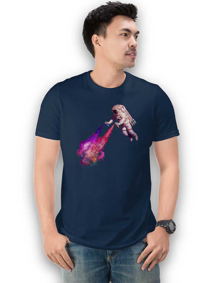 graffiti-astronaut-t-shirt dunkelblau 2