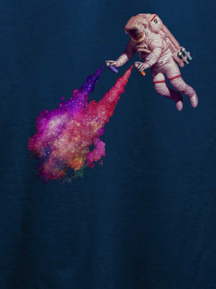 graffiti-astronaut-t-shirt dunkelblau 4