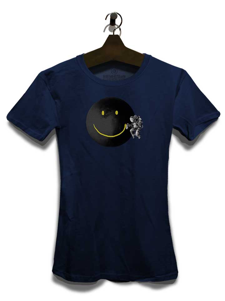 graffiti-moon-astronaut-damen-t-shirt dunkelblau 3