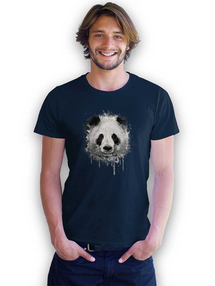 graffiti-panda-t-shirt dunkelblau 2
