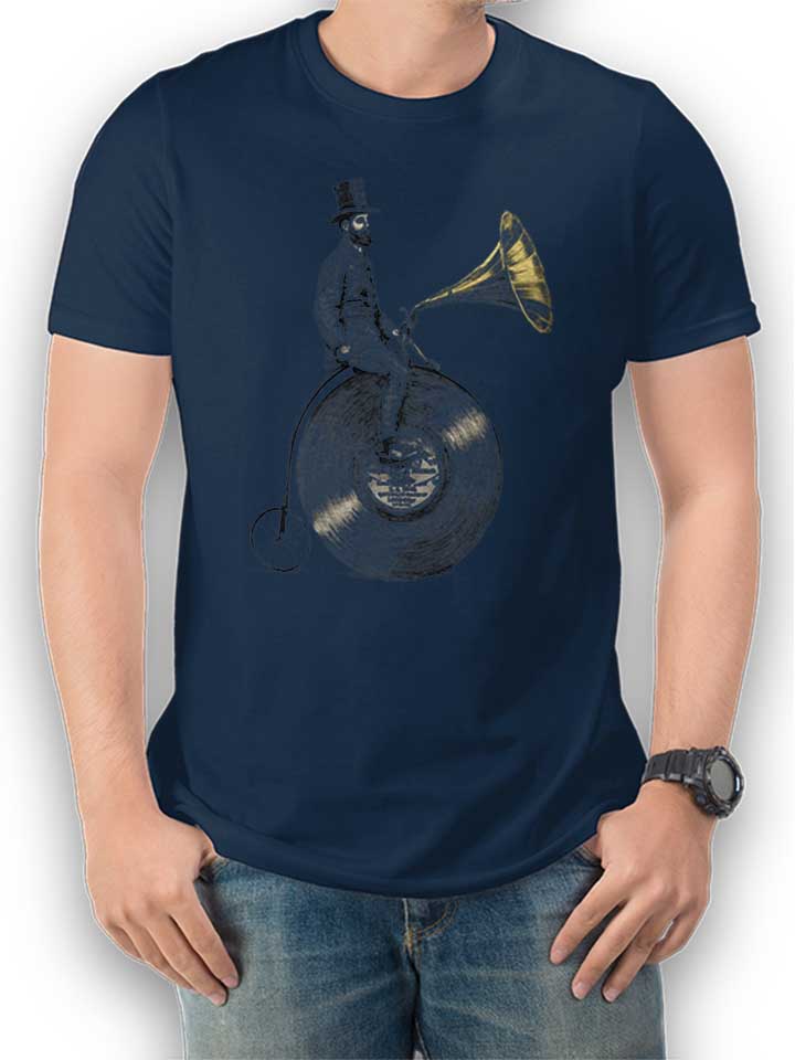 Gramophon Rider Camiseta azul-marino L