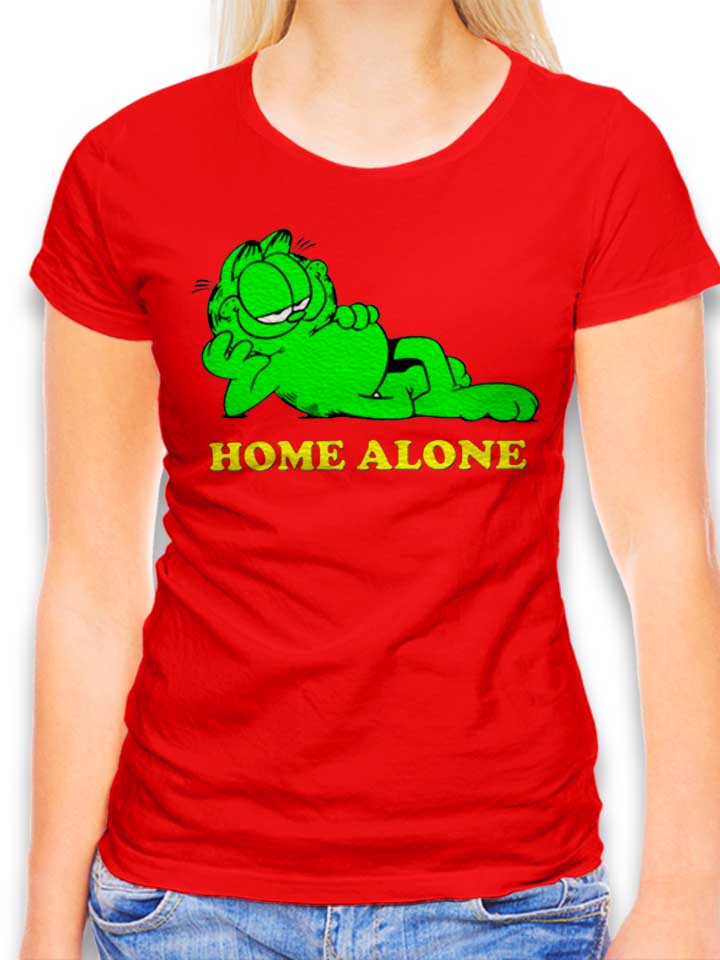 Green Garfield Home Alone Damen T-Shirt rot L