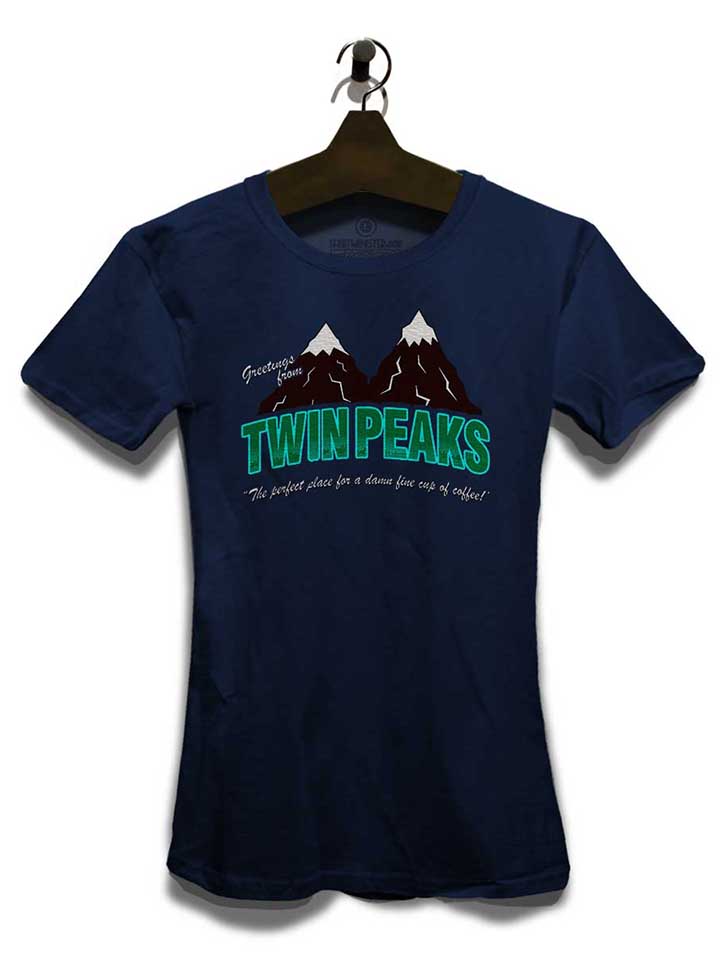greeting-twin-peaks-damen-t-shirt dunkelblau 3