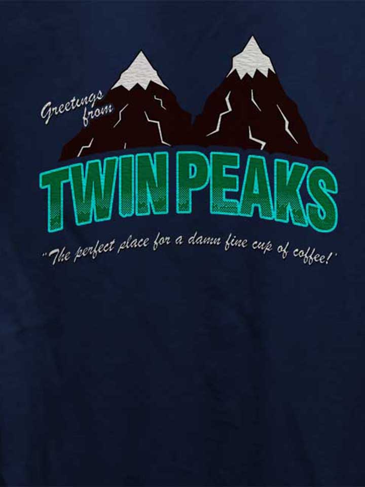greeting-twin-peaks-damen-t-shirt dunkelblau 4