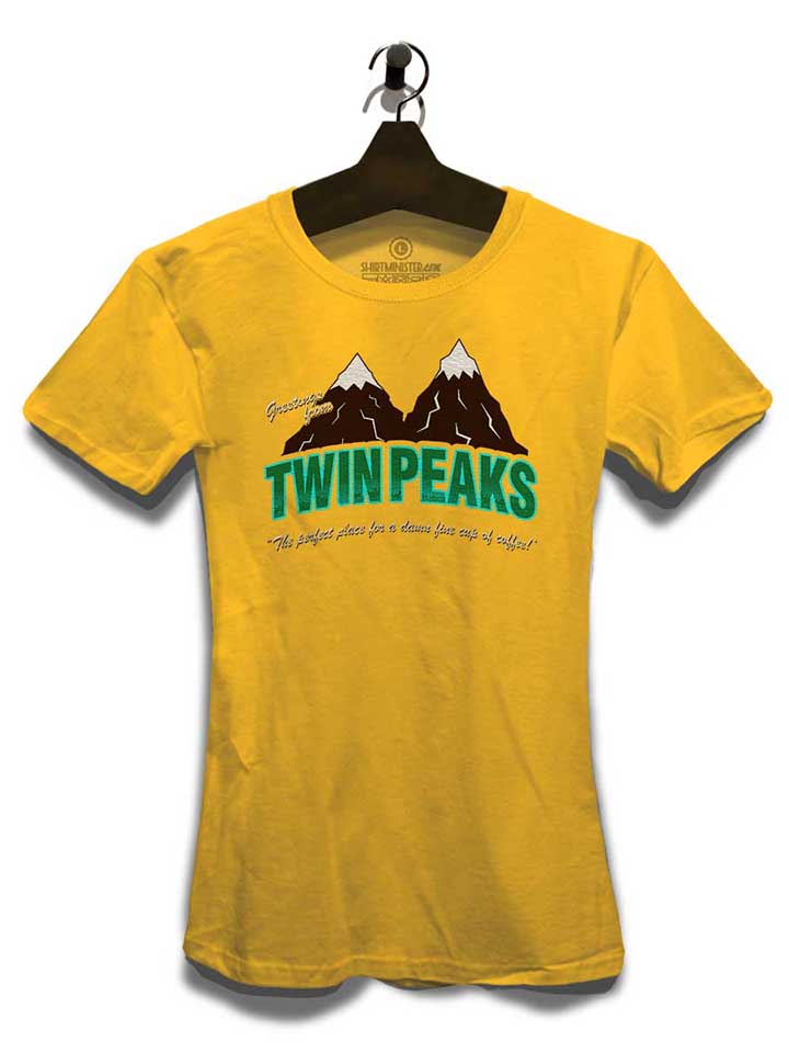 greeting-twin-peaks-damen-t-shirt gelb 3