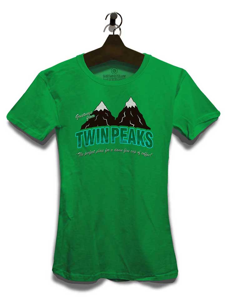 greeting-twin-peaks-damen-t-shirt gruen 3