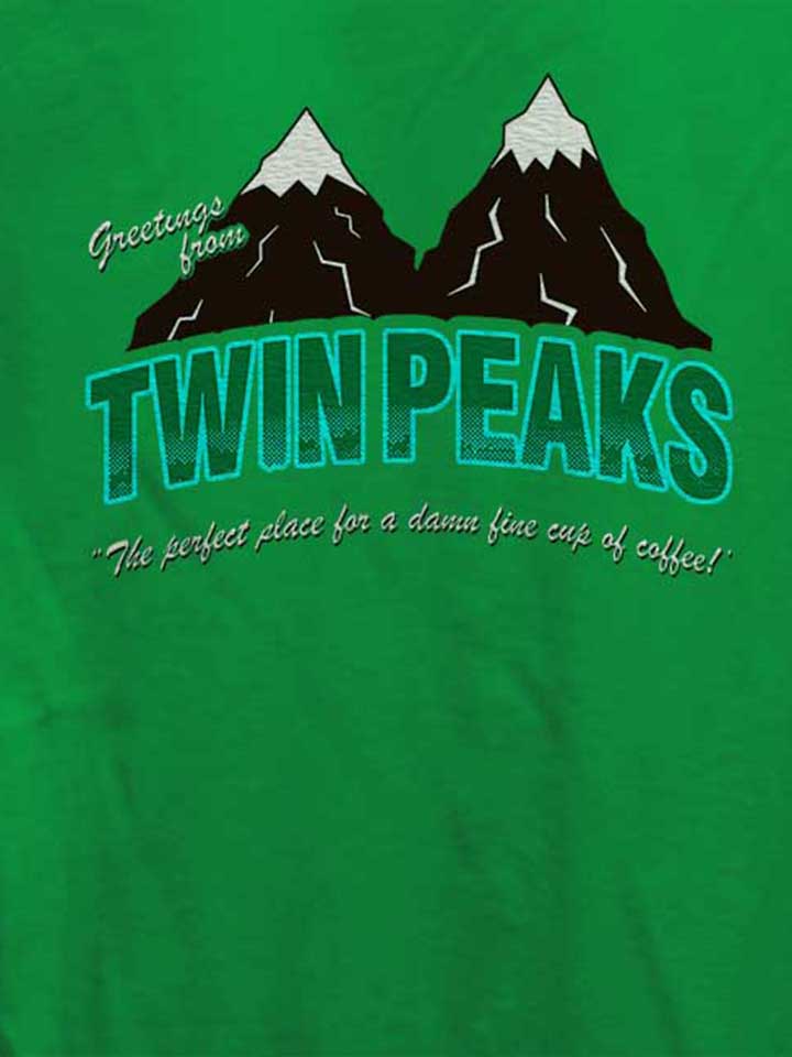 greeting-twin-peaks-damen-t-shirt gruen 4