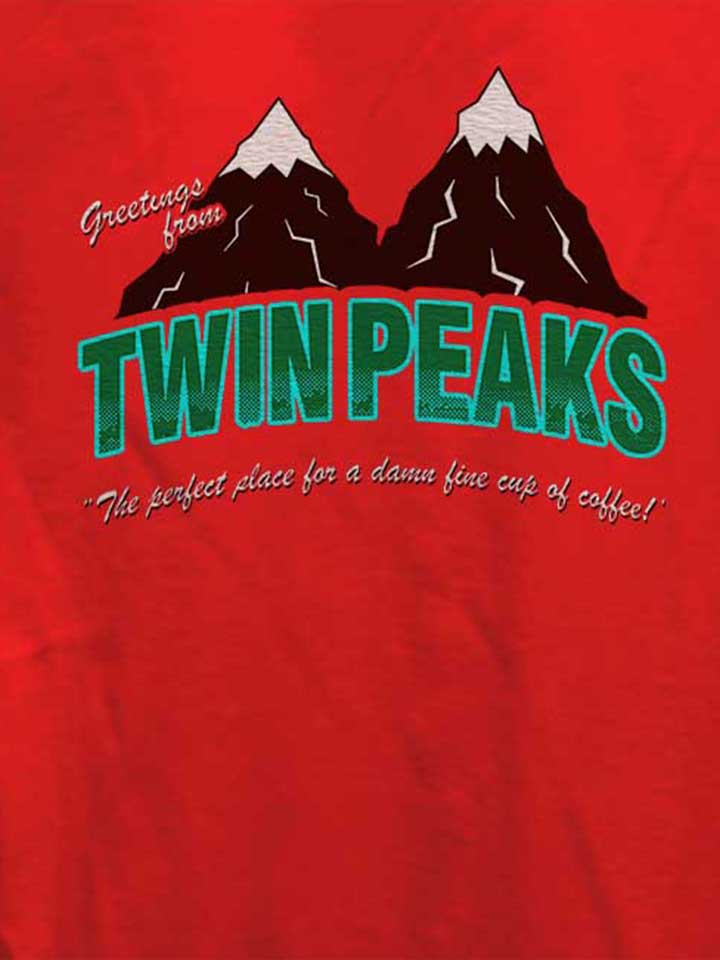 greeting-twin-peaks-damen-t-shirt rot 4