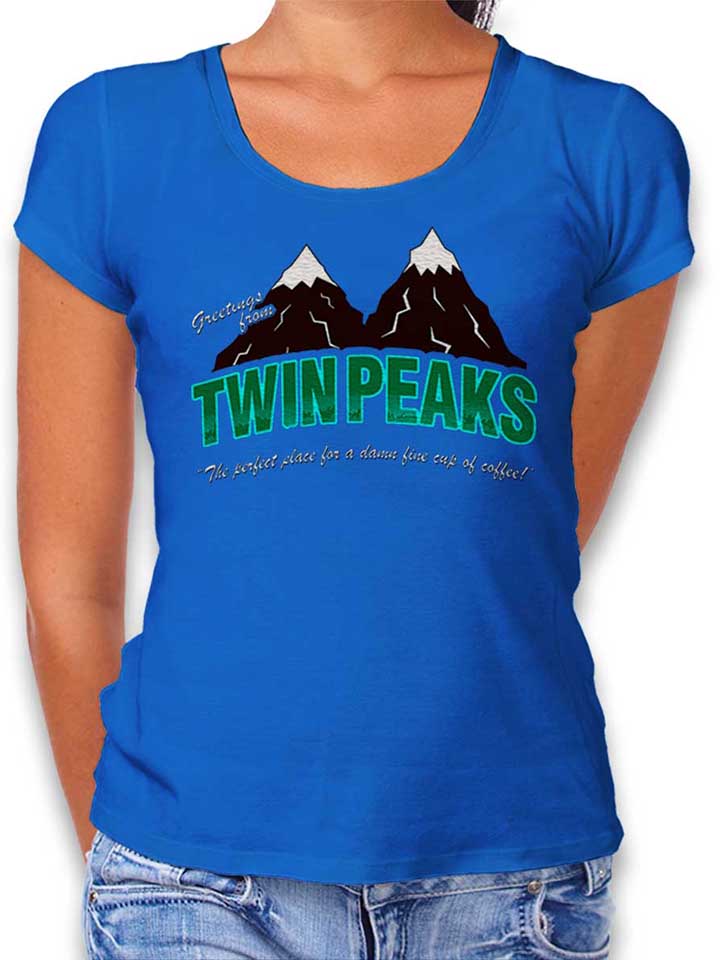 Greeting Twin Peaks Womens T-Shirt royal-blue L