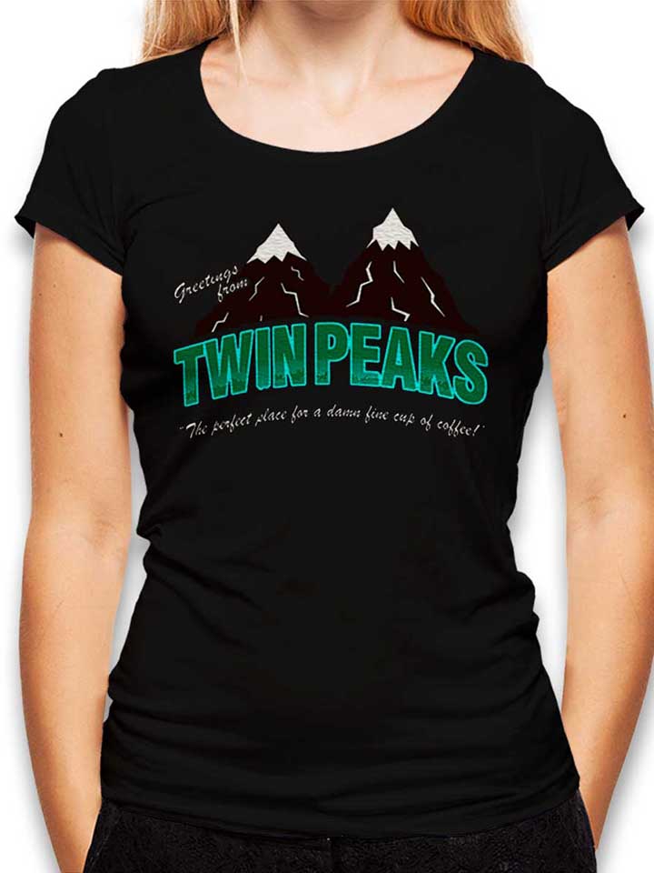 greeting-twin-peaks-damen-t-shirt schwarz 1