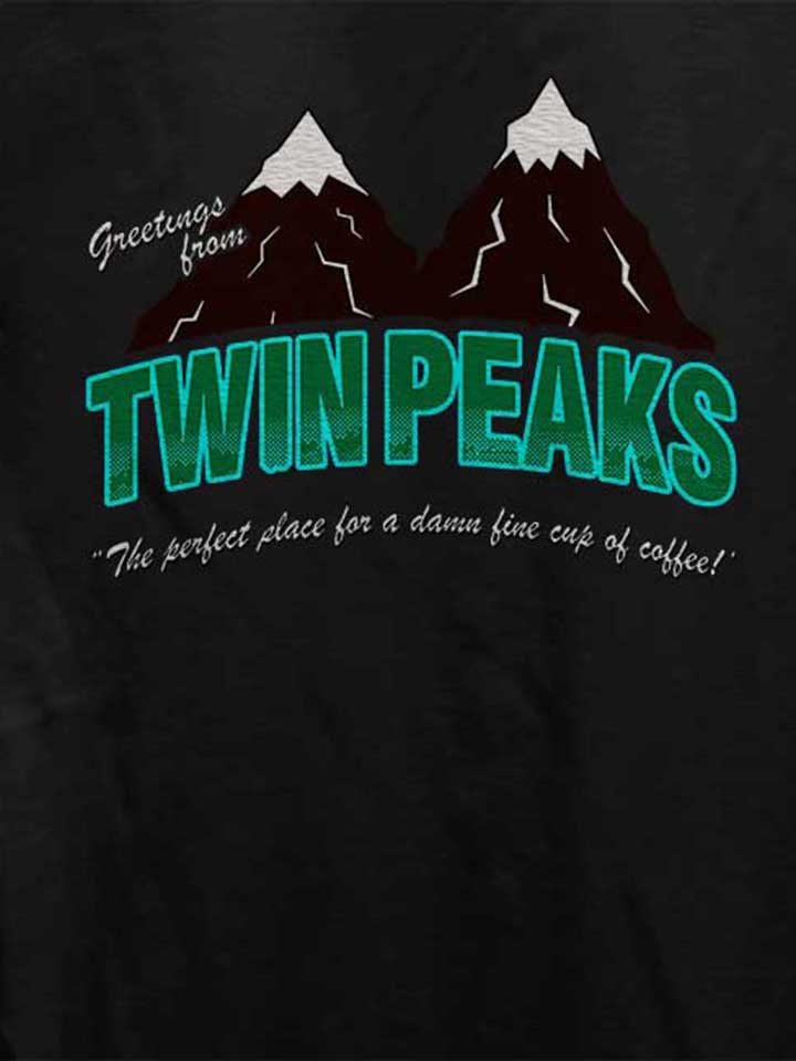 greeting-twin-peaks-damen-t-shirt schwarz 4
