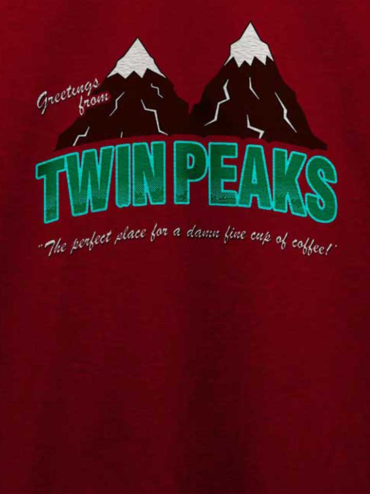 greeting-twin-peaks-t-shirt bordeaux 4