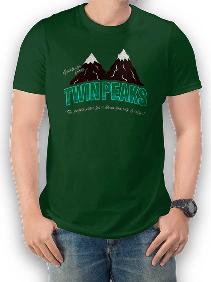 greeting-twin-peaks-t-shirt dunkelgruen 1