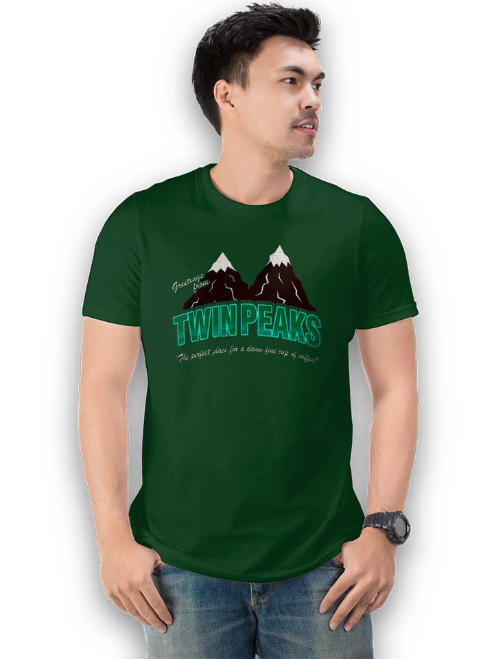 greeting-twin-peaks-t-shirt dunkelgruen 2