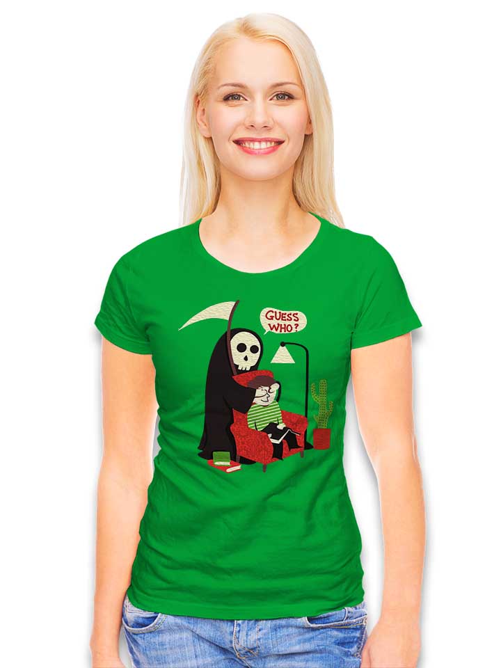 guess-who-skeleton-damen-t-shirt gruen 2