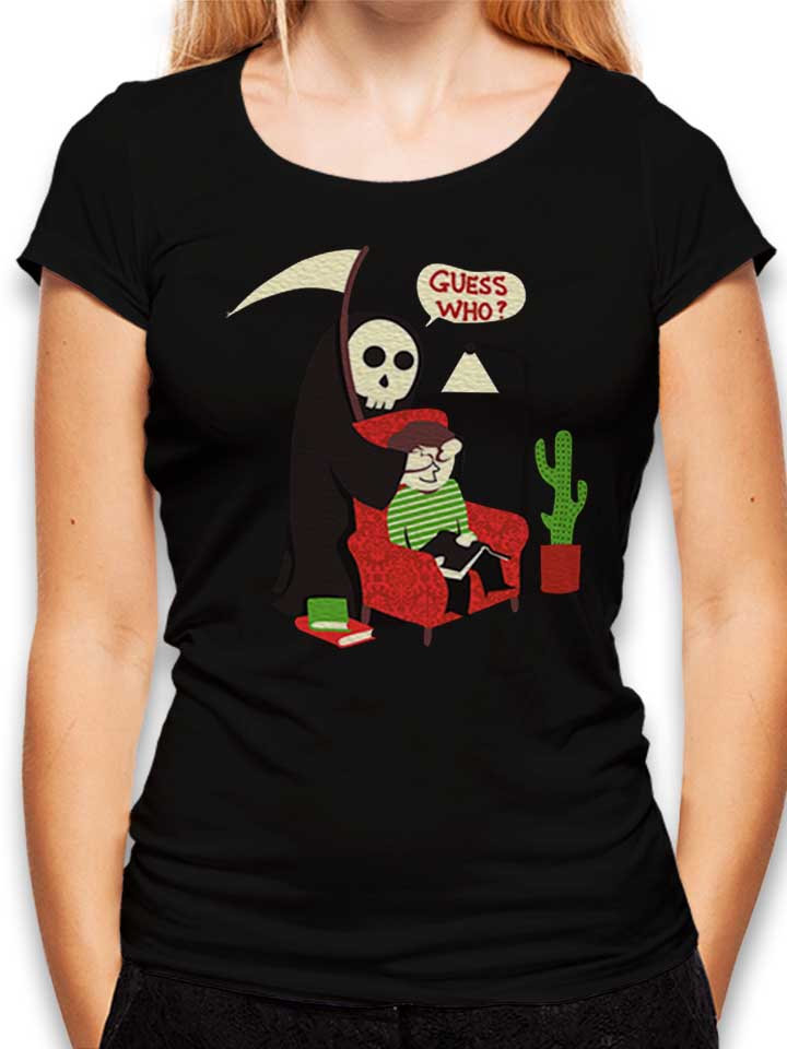 guess-who-skeleton-damen-t-shirt schwarz 1