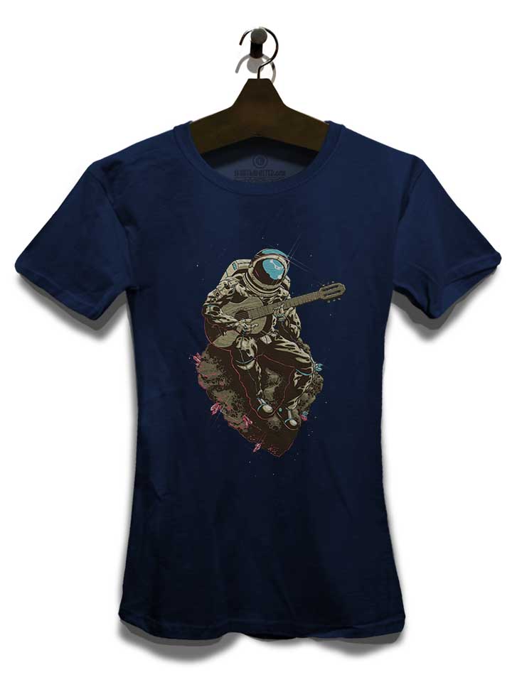 guitar-astronaut-damen-t-shirt dunkelblau 3