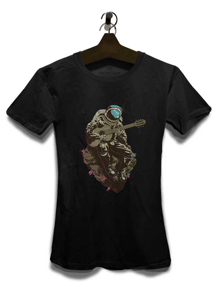 guitar-astronaut-damen-t-shirt schwarz 3