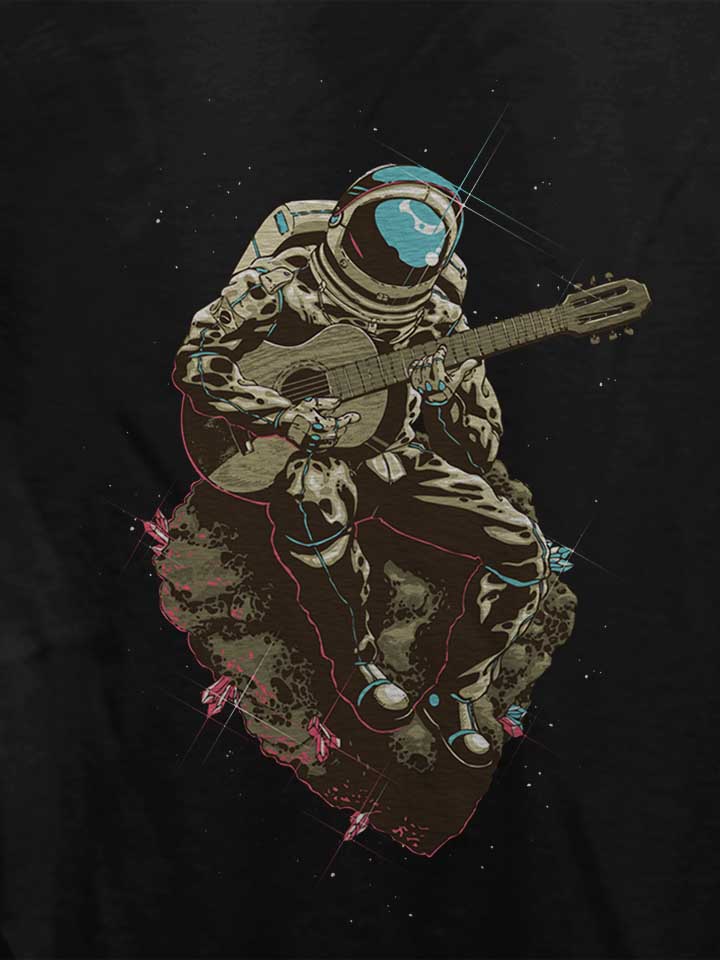 guitar-astronaut-damen-t-shirt schwarz 4