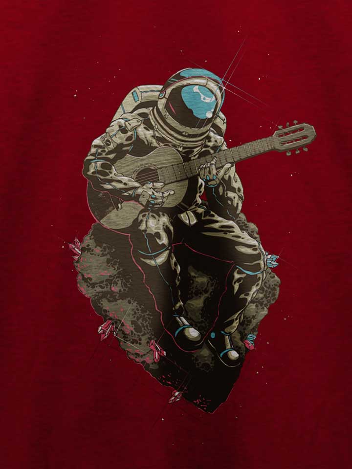 guitar-astronaut-t-shirt bordeaux 4